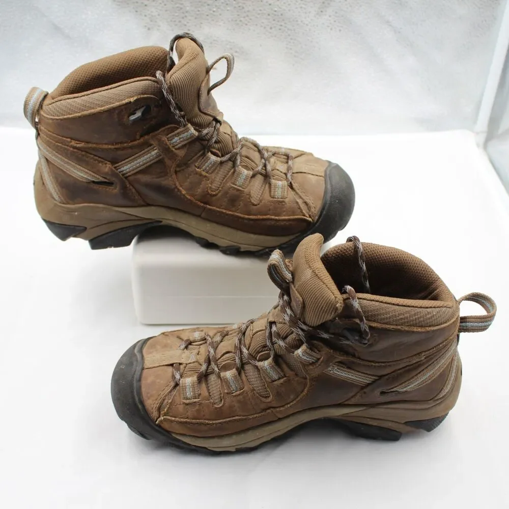 KEEN Targhee II Mid Waterproof Hiking Boots Mens Size 7.5 Brown